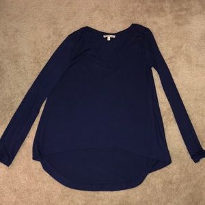 Long sleeve blue express tunic